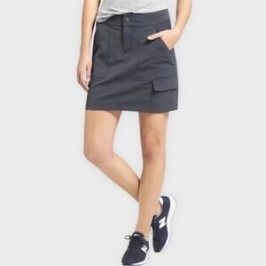 ATHLETA Nylon/Spandex Trekkie Skort Dark Gray Outdoor Hiking Activewear Size 4